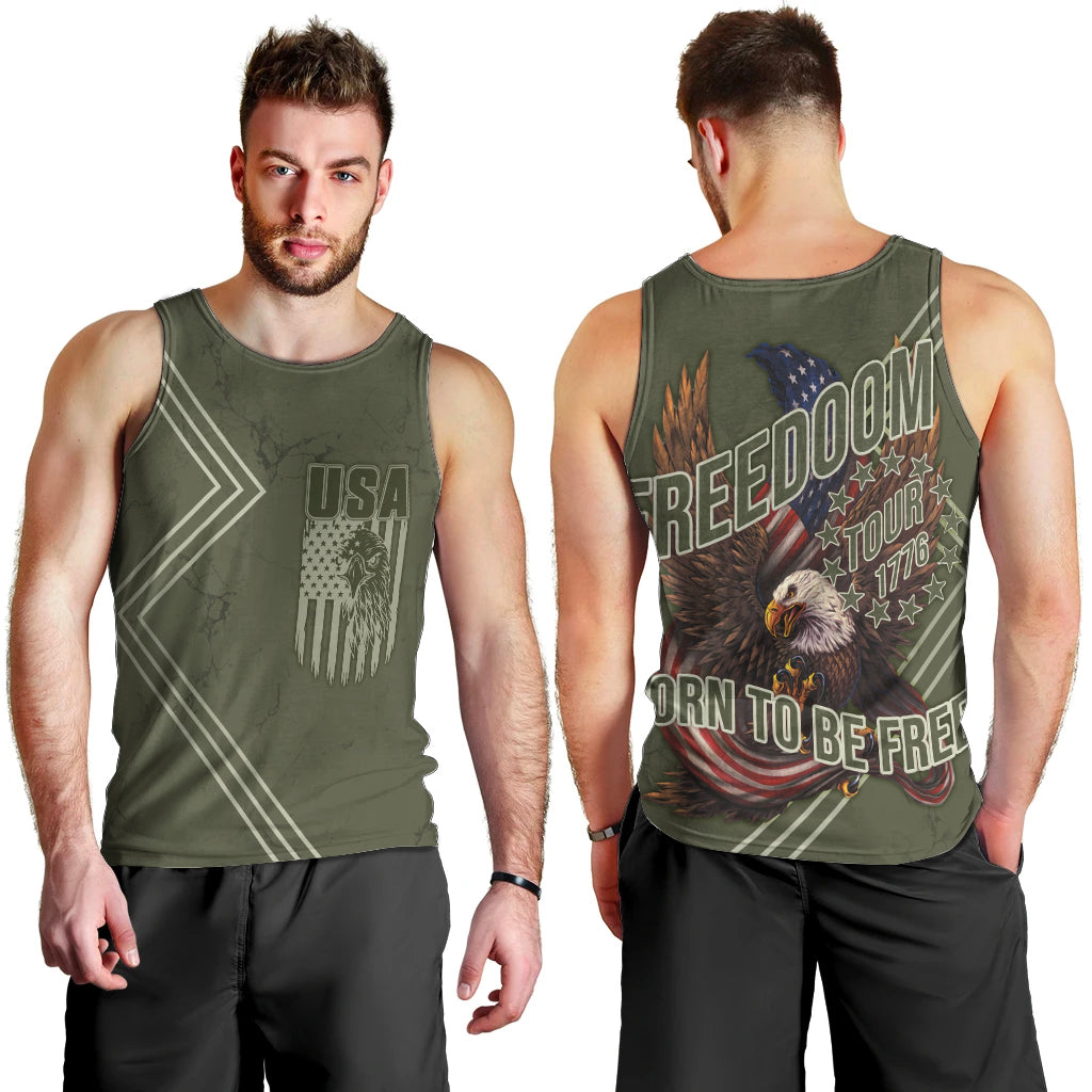 usa-bald-eagle-freedom-tour-1776-born-to-be-free-men-tank-top-olive-grunge-style