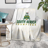 South Africa Cricket Champion Blanket Gold Proteas - All White - Wonder Print Shop