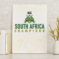 South Africa Cricket Champion Canvas Wall Art Gold Proteas - All White - Wonder Print Shop