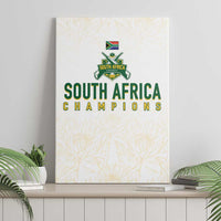 South Africa Cricket Champion Canvas Wall Art Gold Proteas - All White - Wonder Print Shop