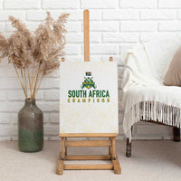 South Africa Cricket Champion Canvas Wall Art Gold Proteas - All White - Wonder Print Shop