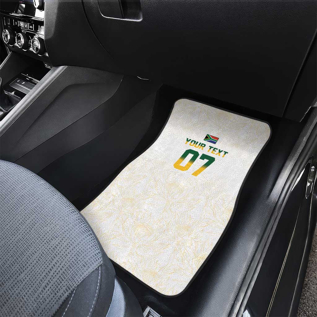 South Africa Cricket Champion Car Mats Gold Proteas - All White - Wonder Print Shop