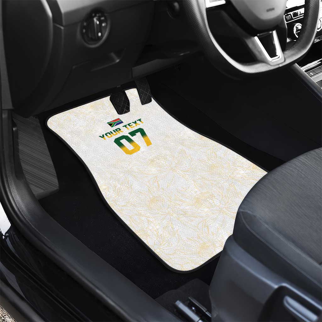South Africa Cricket Champion Car Mats Gold Proteas - All White - Wonder Print Shop