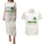 South Africa Cricket Champion Custom Couples Matching Puletasi and Hawaiian Shirt Gold Proteas - All White - Wonder Print Shop