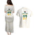 South Africa Cricket Champion Custom Couples Matching Puletasi and Hawaiian Shirt Gold Proteas - All White - Wonder Print Shop
