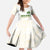 South Africa Cricket Champion Custom Family Matching Off The Shoulder Long Sleeve Dress and Hawaiian Shirt Gold Proteas - All White - Wonder Print Shop