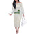South Africa Cricket Champion Custom Family Matching Off The Shoulder Long Sleeve Dress and Hawaiian Shirt Gold Proteas - All White - Wonder Print Shop