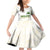 South Africa Cricket Champion Custom Family Matching Off Shoulder Short Dress and Hawaiian Shirt Gold Proteas - All White - Wonder Print Shop