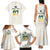 South Africa Cricket Champion Custom Family Matching Tank Maxi Dress and Hawaiian Shirt Gold Proteas - All White - Wonder Print Shop