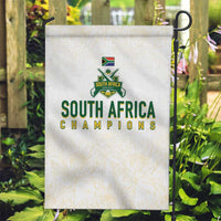 South Africa Cricket Champion Garden Flag Gold Proteas - All White - Wonder Print Shop