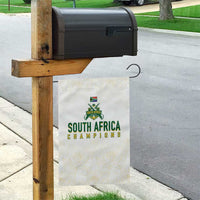 South Africa Cricket Champion Garden Flag Gold Proteas - All White - Wonder Print Shop