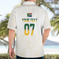 South Africa Cricket Champion Custom Hawaiian Shirt Gold Proteas - All White - Wonder Print Shop