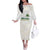 South Africa Cricket Champion Custom Off The Shoulder Long Sleeve Dress Gold Proteas - All White - Wonder Print Shop