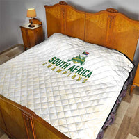 South Africa Cricket Champion Quilt Gold Proteas - All White - Wonder Print Shop