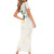 South Africa Cricket Champion Custom Short Sleeve Bodycon Dress Gold Proteas - All White - Wonder Print Shop