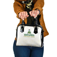 South Africa Cricket Champion Shoulder Handbag Gold Proteas - All White - Wonder Print Shop