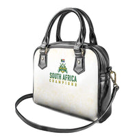 South Africa Cricket Champion Shoulder Handbag Gold Proteas - All White - Wonder Print Shop