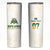 South Africa Cricket Champion Custom Skinny Tumbler Gold Proteas - All White - Wonder Print Shop