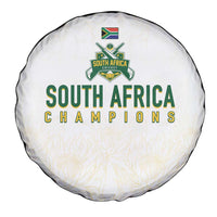South Africa Cricket Champion Spare Tire Cover Gold Proteas - All White - Wonder Print Shop