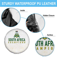 South Africa Cricket Champion Spare Tire Cover Gold Proteas - All White - Wonder Print Shop