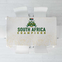 South Africa Cricket Champion Tablecloth Gold Proteas - All White - Wonder Print Shop