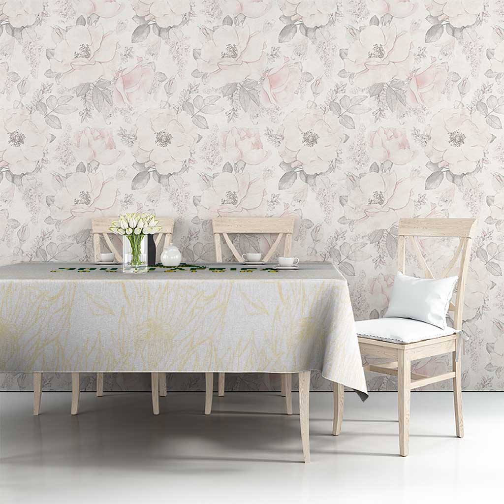 South Africa Cricket Champion Tablecloth Gold Proteas - All White - Wonder Print Shop