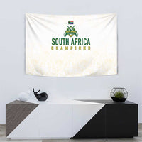 South Africa Cricket Champion Tapestry Gold Proteas - All White - Wonder Print Shop