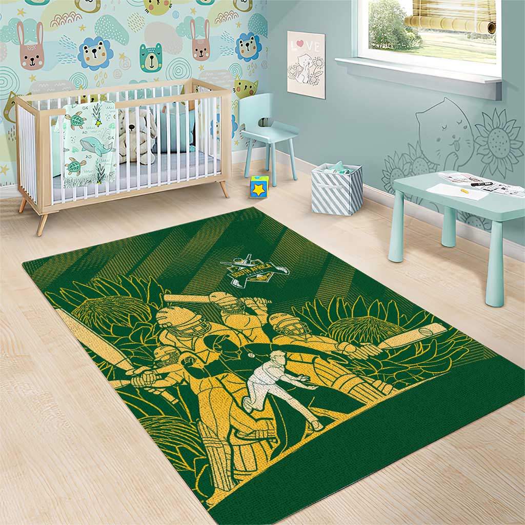 South Africa Cricket Champion Area Rug Proteas Rock The World - Wonder Print Shop