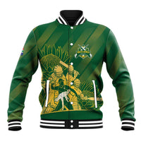 South Africa Cricket Champion Custom Baseball Jacket Proteas Rock The World - Wonder Print Shop