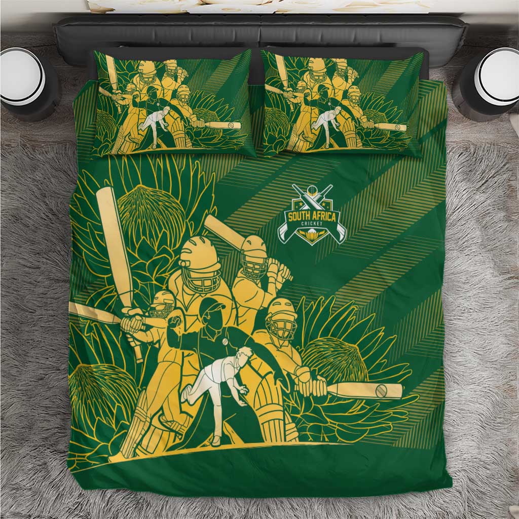 South Africa Cricket Champion Bedding Set Proteas Rock The World - Wonder Print Shop