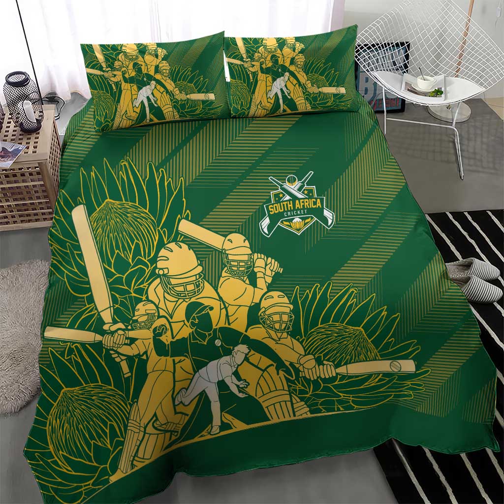 South Africa Cricket Champion Bedding Set Proteas Rock The World - Wonder Print Shop