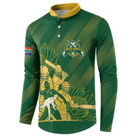 South Africa Cricket Champion Custom Button Sweatshirt Proteas Rock The World - Wonder Print Shop