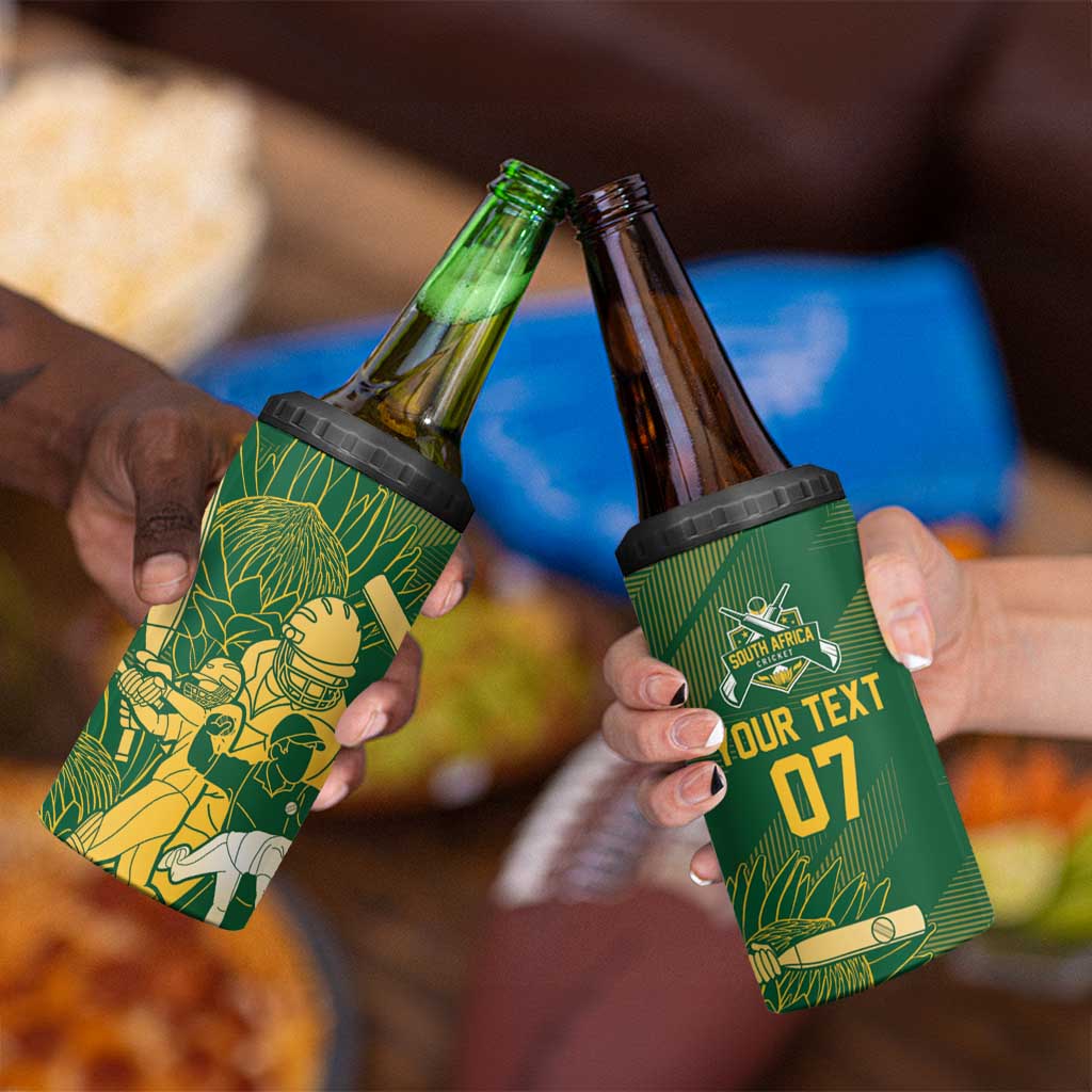 South Africa Cricket Champion Custom 4 in 1 Can Cooler Tumbler Proteas Rock The World - Wonder Print Shop