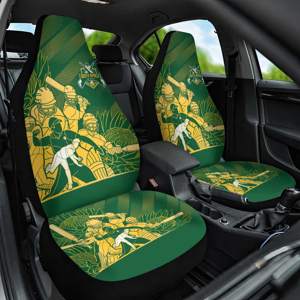 South Africa Cricket Champion Car Seat Cover Proteas Rock The World - Wonder Print Shop