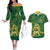 South Africa Cricket Champion Custom Couples Matching Off The Shoulder Long Sleeve Dress and Hawaiian Shirt Proteas Rock The World - Wonder Print Shop