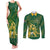 South Africa Cricket Champion Custom Couples Matching Tank Maxi Dress and Long Sleeve Button Shirt Proteas Rock The World - Wonder Print Shop