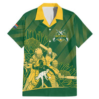 South Africa Cricket Champion Custom Family Matching Mermaid Dress and Hawaiian Shirt Proteas Rock The World - Wonder Print Shop