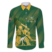 South Africa Cricket Champion Custom Family Matching Mermaid Dress and Hawaiian Shirt Proteas Rock The World - Wonder Print Shop