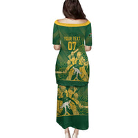 South Africa Cricket Champion Custom Family Matching Puletasi and Hawaiian Shirt Proteas Rock The World - Wonder Print Shop