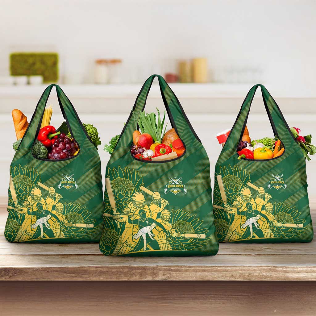 South Africa Cricket Champion Grocery Bag Proteas Rock The World - Wonder Print Shop