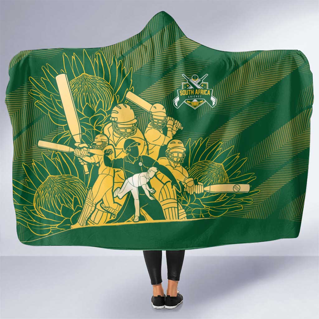South Africa Cricket Champion Hooded Blanket Proteas Rock The World - Wonder Print Shop