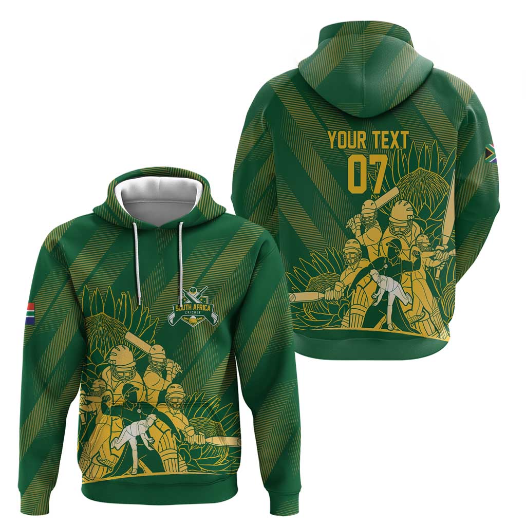 South Africa Cricket Champion Custom Hoodie Proteas Rock The World - Wonder Print Shop