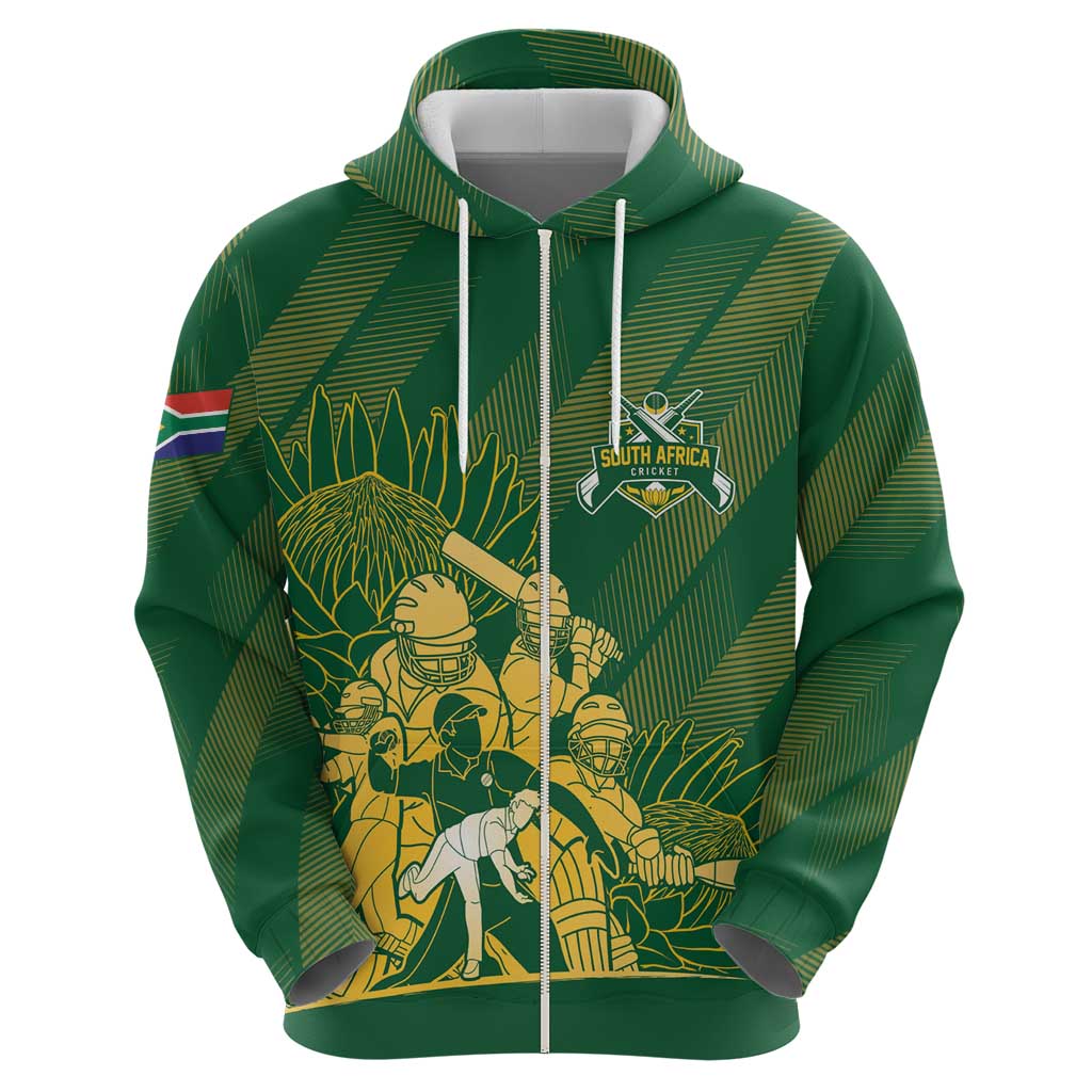 South Africa Cricket Champion Custom Hoodie Proteas Rock The World - Wonder Print Shop