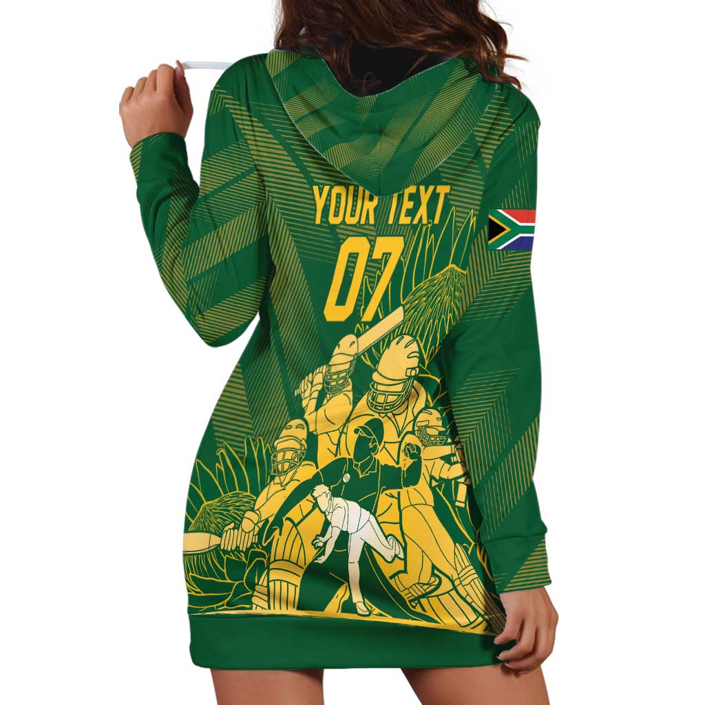 South Africa Cricket Champion Custom Hoodie Dress Proteas Rock The World - Wonder Print Shop