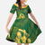 South Africa Cricket Champion Custom Kid Short Sleeve Dress Proteas Rock The World - Wonder Print Shop