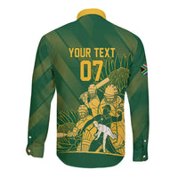 South Africa Cricket Champion Custom Long Sleeve Button Shirt Proteas Rock The World - Wonder Print Shop