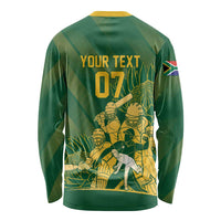 South Africa Cricket Champion Custom Long Sleeve Shirt Proteas Rock The World - Wonder Print Shop