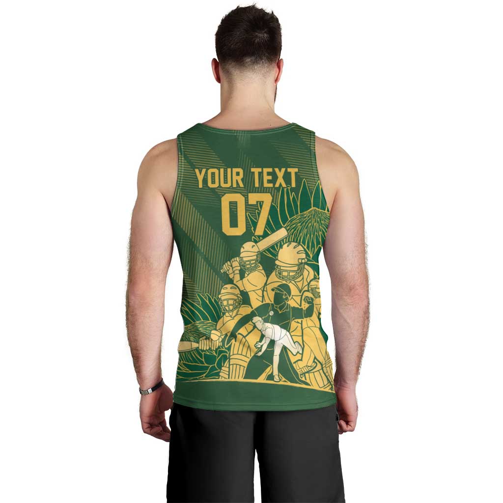 South Africa Cricket Champion Custom Men Tank Top Proteas Rock The World - Wonder Print Shop