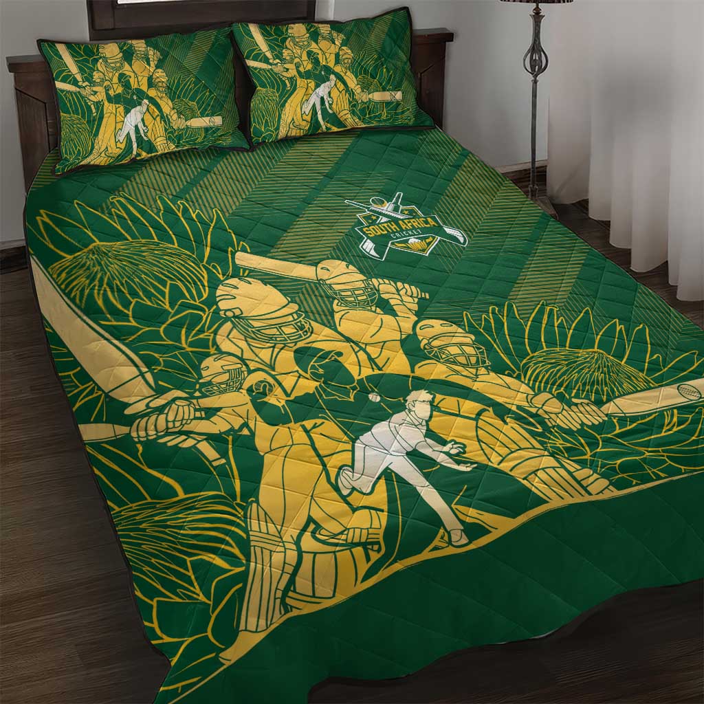 South Africa Cricket Champion Quilt Bed Set Proteas Rock The World - Wonder Print Shop
