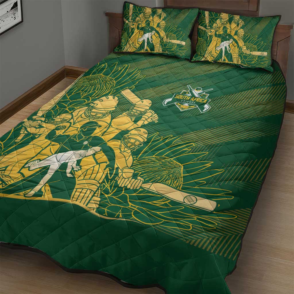 South Africa Cricket Champion Quilt Bed Set Proteas Rock The World - Wonder Print Shop